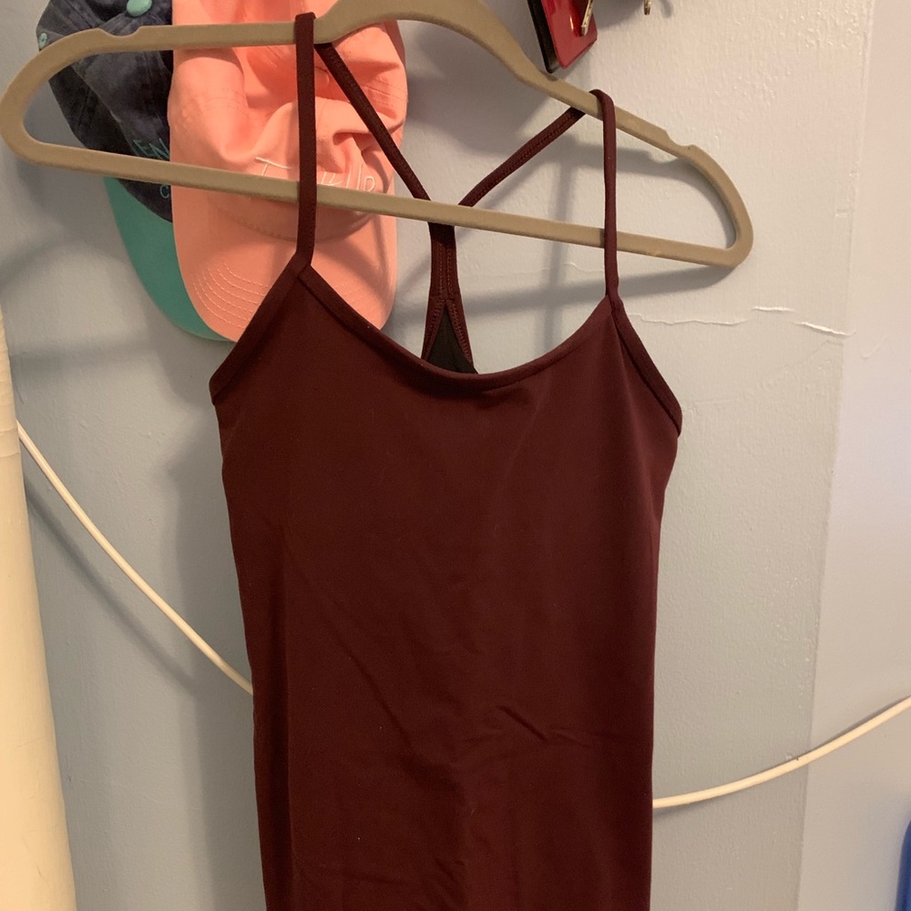 Lululemon Maroon Power Y Tank